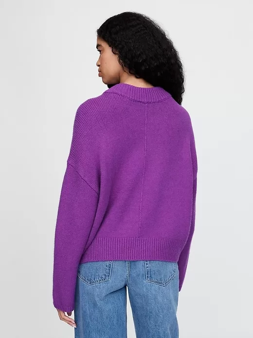 CashSoft Cropped High V-Neck Sweater CashSoft Cropped High V-Neck Sweater