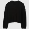 CashSoft Cropped High V-Neck Sweater