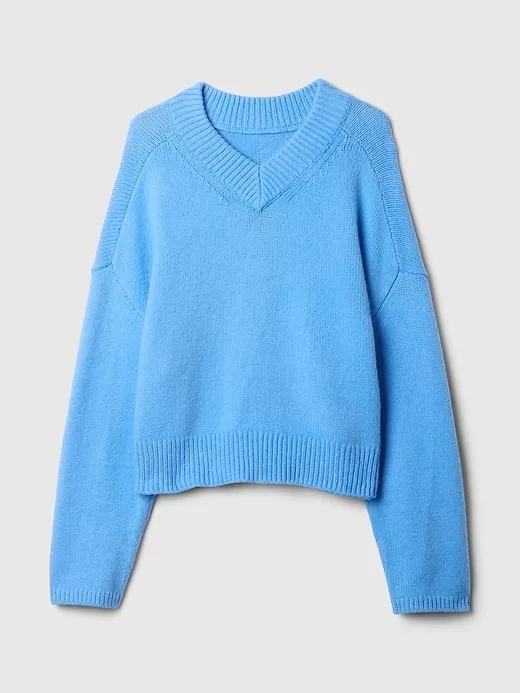 CashSoft Cropped High V-Neck Sweater CashSoft Cropped High V-Neck Sweater