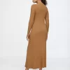 CashSoft Pleated Rib Maxi Sweater Dress