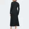 CashSoft Pleated Rib Maxi Sweater Dress