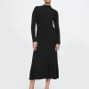 CashSoft Pleated Rib Maxi Sweater Dress
