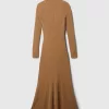 CashSoft Pleated Rib Maxi Sweater Dress