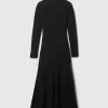 CashSoft Pleated Rib Maxi Sweater Dress