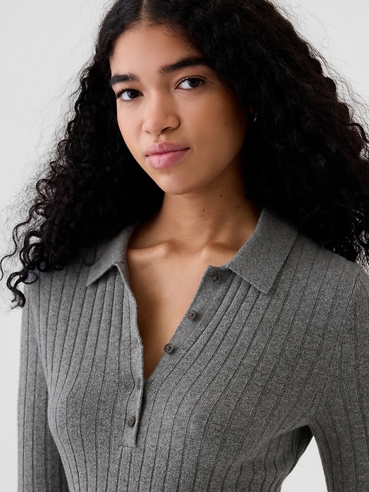 CashSoft Polo Mini Sweater Dress CashSoft Polo Mini Sweater Dress