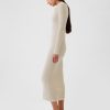CashSoft Rib Midi Polo Sweater Dress
