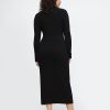 CashSoft Rib Midi Polo Sweater Dress
