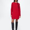 CashSoft Shaker-Stitch Mini Sweater Dress