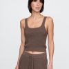 CashSoft Waffle PJ Cropped Tank Top