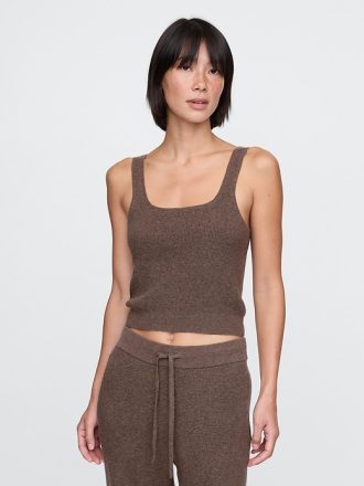 CashSoft Waffle PJ Cropped Tank Top