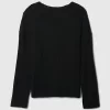 CashSoft Wide Rib V-Neck Sweater