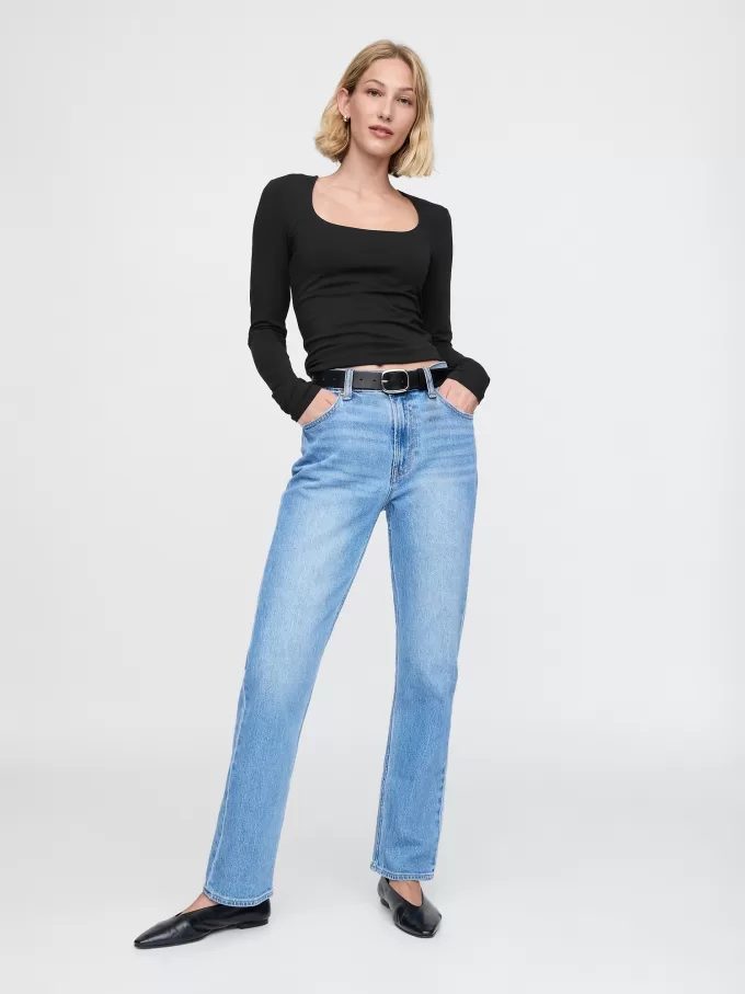 CloseKnit Jersey Square-Neck Top