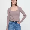 CloseKnit Jersey Square-Neck Top