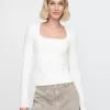CloseKnit Jersey Square-Neck Top
