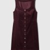Corduroy Button Mini Dress