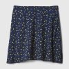Crepe Floral Mini Skirt