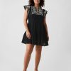 Crinkle Gauze Embroidered Mini Dress Crinkle Gauze Embroidered Mini Dress