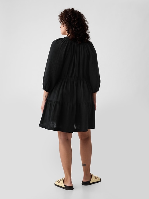 Crinkle Gauze Tiered Mini Dress Crinkle Gauze Tiered Mini Dress