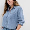Cropped Denim Shirt