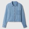 Cropped Denim Shirt