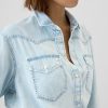 Cropped Denim Western Shirt Cropped Denim Western Shirt