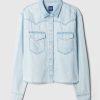Cropped Denim Western Shirt Cropped Denim Western Shirt