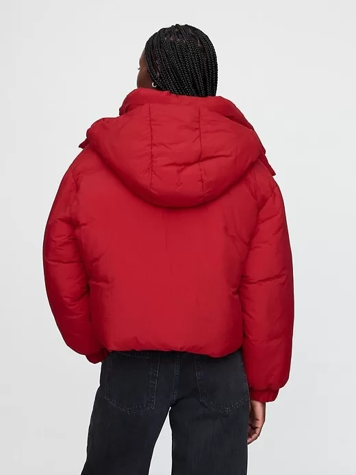 Cropped Duvet Wrap Puffer Jacket Cropped Duvet Wrap Puffer Jacket