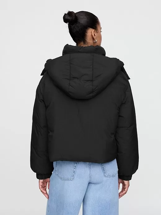 Cropped Duvet Wrap Puffer Jacket Cropped Duvet Wrap Puffer Jacket