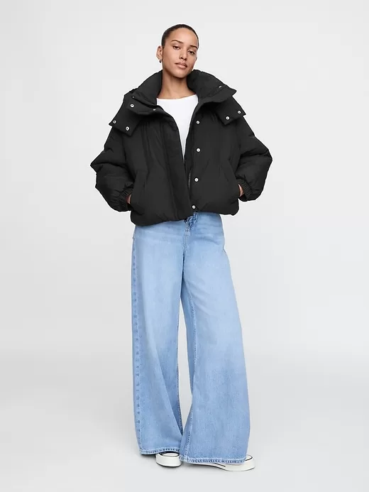 Cropped Duvet Wrap Puffer Jacket Cropped Duvet Wrap Puffer Jacket