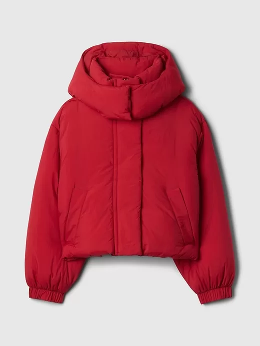 Cropped Duvet Wrap Puffer Jacket Cropped Duvet Wrap Puffer Jacket