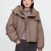 Cropped Duvet Wrap Puffer Jacket Cropped Duvet Wrap Puffer Jacket