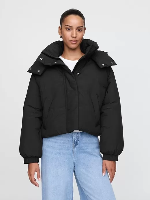 Cropped Duvet Wrap Puffer Jacket Cropped Duvet Wrap Puffer Jacket