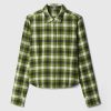 Cropped Flannel Shirt