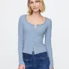 Cropped Pointelle Cardigan