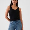 Cropped Pointelle Sweater Tank
