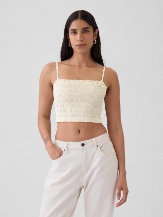 Cropped Smocked Cami