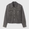 Cropped Western Denim Shirt Cropped Western Denim Shirt