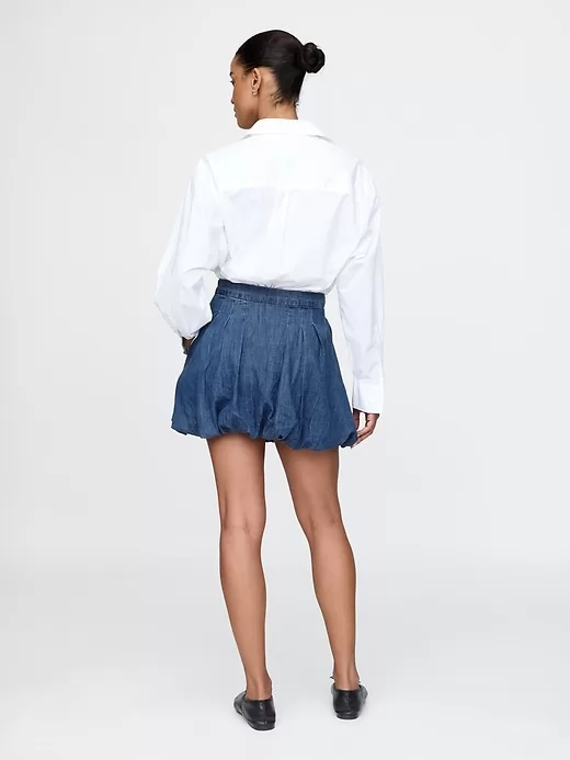 Denim Bubble Mini Skirt Denim Bubble Mini Skirt
