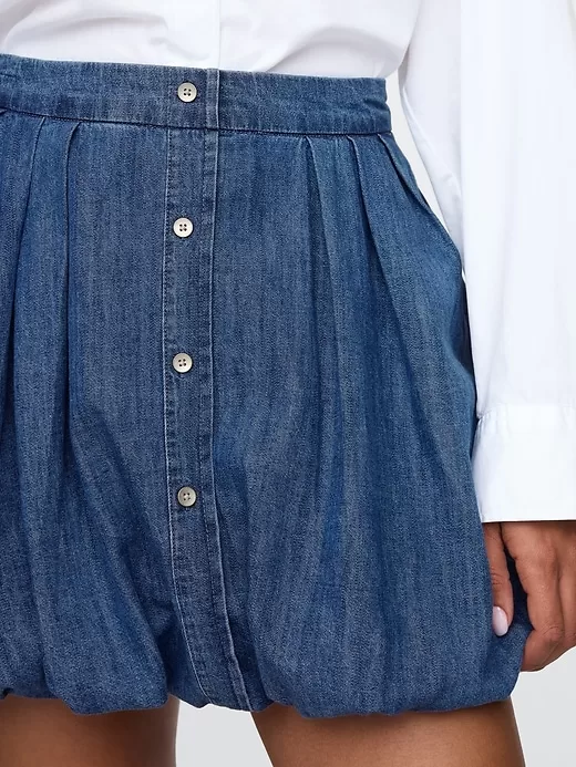Denim Bubble Mini Skirt Denim Bubble Mini Skirt