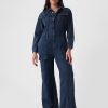 Denim Cargo Jumpsuit
