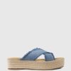 Denim Espadrille Platform Sandals