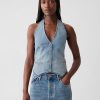 Denim Halter Vest