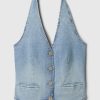 Denim Halter Vest