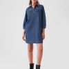 Denim Utility Mini Shirtdress