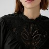 Embroidered Eyelet Top