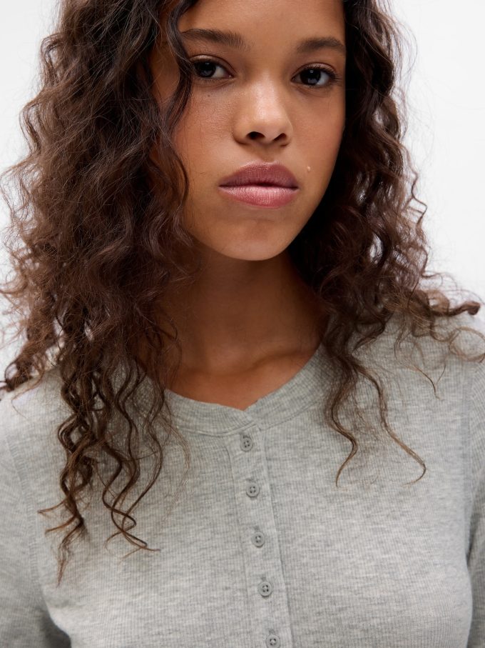 Essential Rib Henley T-Shirt