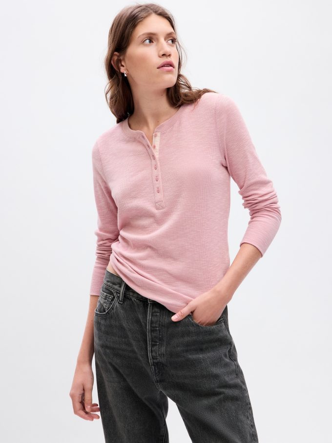 Essential Rib Henley T-Shirt