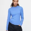 Essential Rib Mockneck T-Shirt