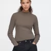 Essential Rib Mockneck T-Shirt