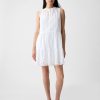 Eyelet Mini Shirtdress